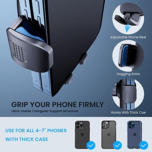 Phone Mount for Car Phone Holder Mount Upgraded Metal CD Slot Phone Holder Car Cell Phone Holder Thick Cases Friendly iPhone Holder for Car Mount for CD Player Fit for All iPhone Smartphone - Image 5