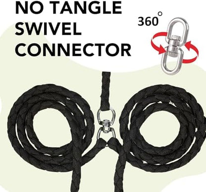 Caldwell's Pet Supply Co. Dual Dog Leash, Double Dog Leash for Two Dogs, Tangle Free, Heavy Duty Double Ended Tandem Leashes with Padded Handle with Tangle-free Swivel, for Small, Medium or Large Dogs - Image 3