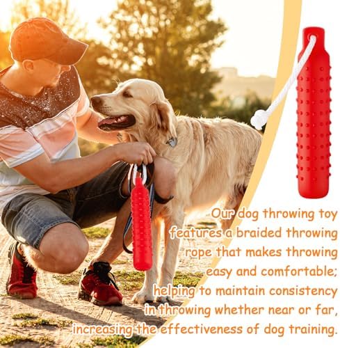 Blueweenly Red and Orange Dog Bumper Toy Training Dummy, 4 Pcs - Image 4