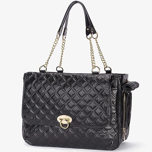 Fashion Pet Carrier Dogs Cat Small Animals Purse Bag, Leather Pet Carriers Dog Puppy Kitten Tote Travel Handbag TSA Airline-Approved by Minsong