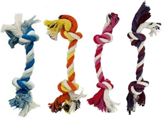 Puppy Rope Toys for Small Dogs - Puppy Teething Toys - Knots Dog Toy for Smart Newborn Pet and High Active Puppies - Doggy Mini Dental Pack of 4 by Knivel