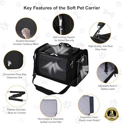 EliteField Deluxe Soft Pet Carrier for Cats and Dogs (3-Year Warranty) - Image 5