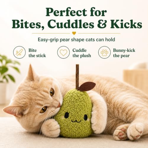Durable and lnteractive Cat Teething Stick Toys: Chewing Stick, Grinding Teeth Rod, and chewable Cat Doll for Your Pet's Entertainment (Green) - Image 3