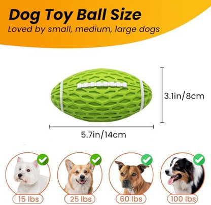 Dog Toy, Interactive Squeaky Dog Ball Toy for Aggressive Chewer - Image 2