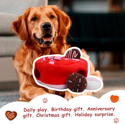 Hollypet Squeaky Hide and Seek Dog Toys for Small and Medium, Chocolate - Image 6