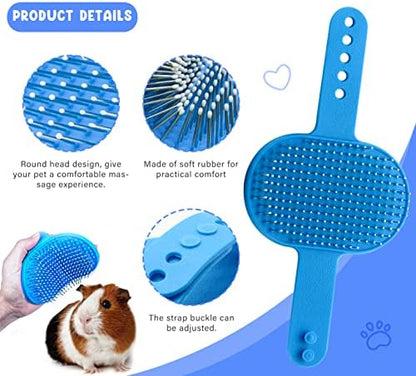 Pet Grooming Kit with Slicker Brush Bath Massage Glove Brush Pet Shedding Comb Nail Clipper Trimmer 6 Piece Set for Rabbit Kitten Guinea Pig Cat Chinchilla Ferret Small Animals - Image 5