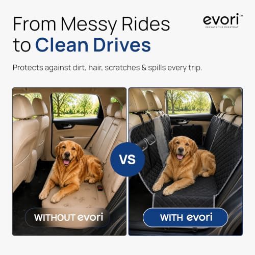 evori Dog Guard, Waterproof Dog Car Seat Cover with Mesh Barrier, Hammock - Image 2