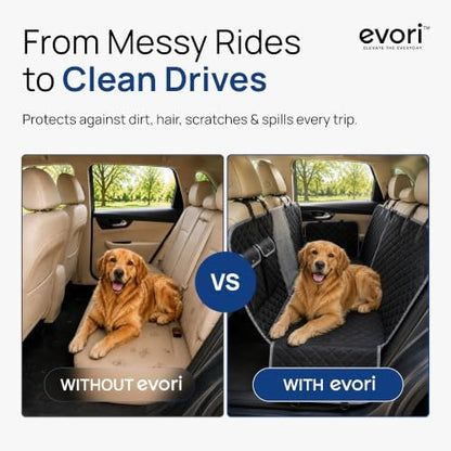 evori Dog Guard, Waterproof Dog Car Seat Cover with Mesh Barrier, Hammock - Image 2