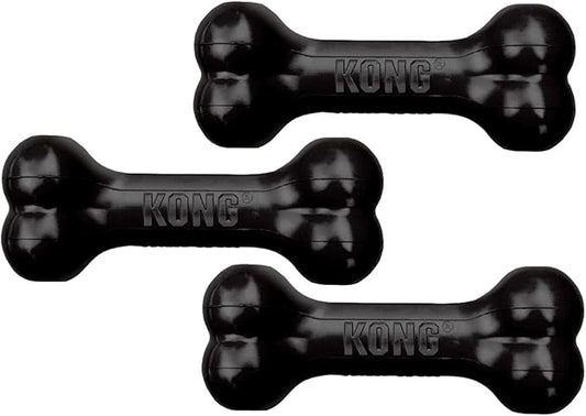 Kong Extreme Goodie Bone Dog Toy - Medium, Black x 3