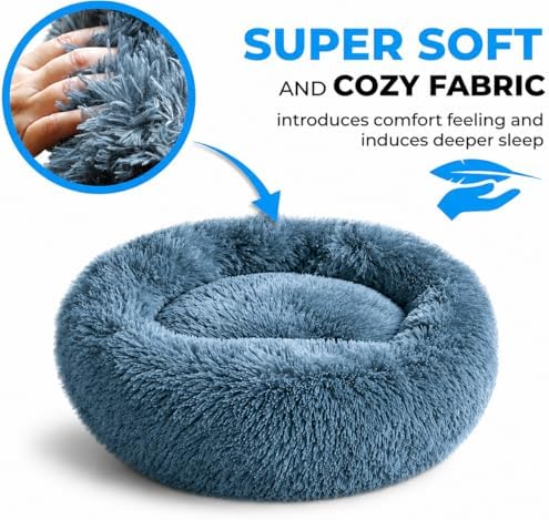 Whiskers & Friends Cat Beds for Indoor Cats, Fluffy Cat Bed Small to Large - Image 5