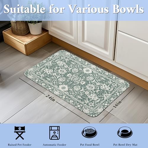 Dog Food Mat for Floors Waterproof Pet Placemat Cat Feeding Bowls Mats for Food and Water, Eco-Friendly Dog Accessories Diatomite Pets Supplies 16" X 24" - Image 6