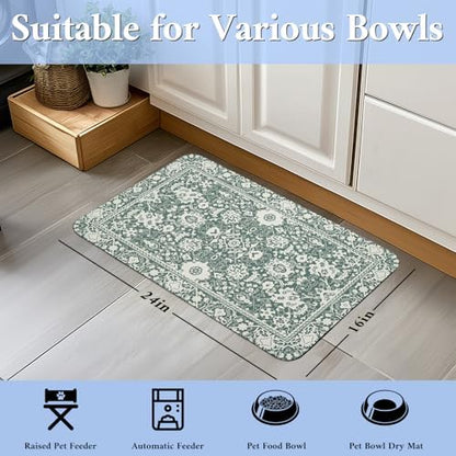 Dog Food Mat for Floors Waterproof Pet Placemat Cat Feeding Bowls Mats for Food and Water, Eco-Friendly Dog Accessories Diatomite Pets Supplies 16" X 24" - Image 6