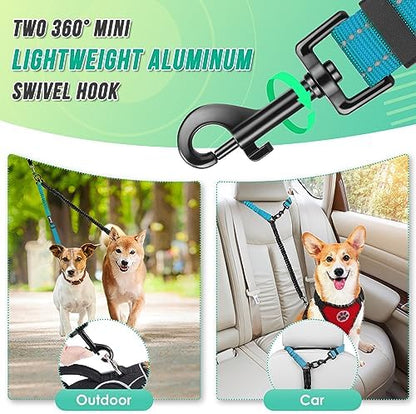 AUTOWT Two Dog Lead, 2 in 1 Upgraded Double Dog Leash Attachment Combine Adjustable Strap and Shock Absorbing Bungee No Tangle Dual Training Splitter for Different Size Dogs - Image 6