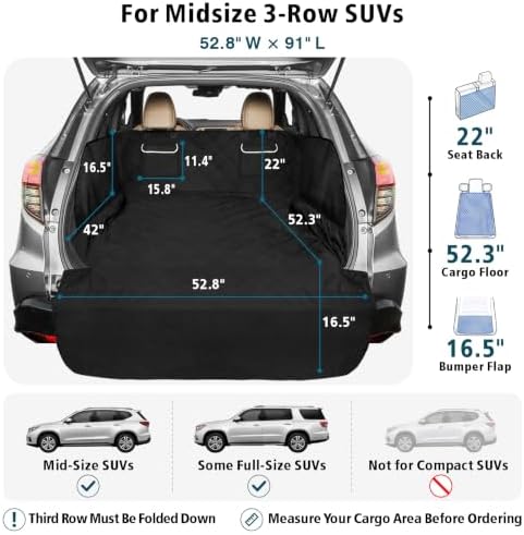 Veckle SUV Cargo Liner for Dogs - Trunk Cover with Bumper Flap Protector - Image 2