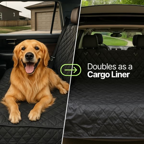 Formosa Covers Dog Car Seat Cover for Back Seat - Car Floor Cover for Dogs - Non-Slip Backing - Travel with Your Pet Mess Free - Universal Fit 56" W x 94 L, Grey - Image 5