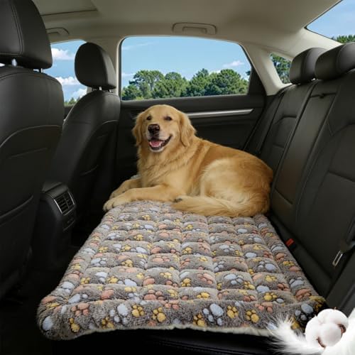Thickened Dog Bed for Car Back Seat, Upgraded Bottom Non-Slip, Fits Hard Bottom car seat Cover for Dogs, Premium Mixed Color, Dog Car Seat Cover by Cyhczx