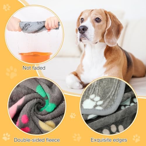 Chumia 18 Pcs Fleece Puppy Blanket for Dog Cat, 23 X 16 Inch, Cute - Image 3