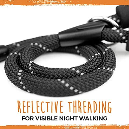 Mighty Paw Double Dog Leash with Rope Handle - Double Leash for Two Dogs No Tangle Design. Split Lead for 2 Pets. Adjustable to Fit All Sized Breeds. Reflective Dual Pet Lead for People with 2 Pups - Image 6