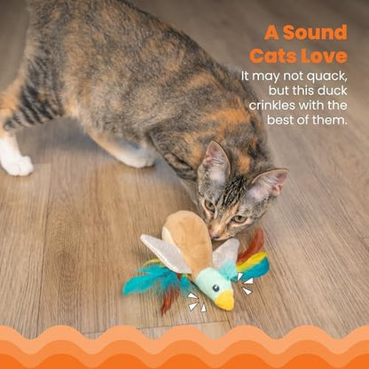 Catstages Flapperz Duck Plush Interactive Catnip Cat Toy - Image 4