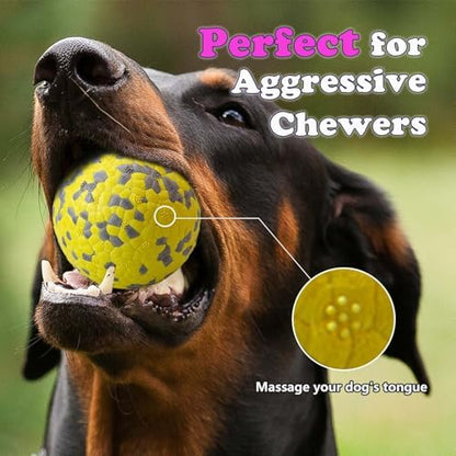 Dog Ball Toys Dog Tennis Ball for Aggressive Chewers Indestructible Bouncy Lightweight Water Toy Fetch Ball for Large Medium and Small Dog - Image 5