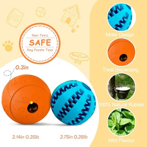 HIPPIH Dog Puzzle Toy 2 Pack, Interactive Dog Toys for Treat Dispensing - Image 2