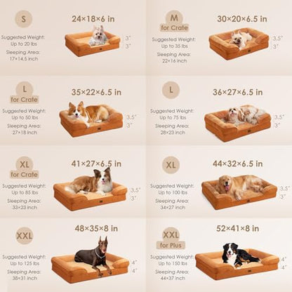 EHEYCIGA Orthopedic Dog Beds Large Sized Dog, Waterproof Washable Pet Bed - Image 2