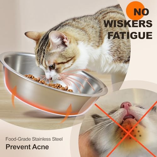 Elevated Black Cat Food Bowl for Indoor Cats, 3 Raised Water Bowl for Pet - Image 3