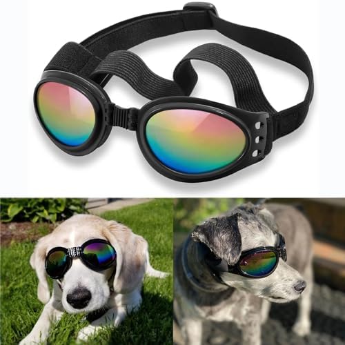 QUMY Dog Sunglasses for Dogs Over 15lbs Black and Dog Comb Set for Dematting Knotted Hair - Image 2