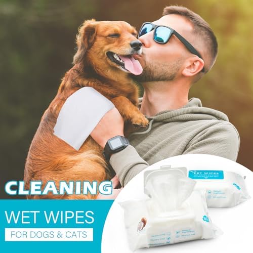 Treela 10 Pack Dog Pet Wipes, 80 Count Paws Body, Coconut - Image 6