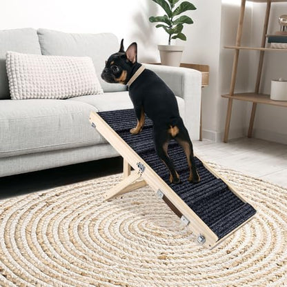 Okydoky Small Dog Ramp, Adjustable Portable Folding Wooden Ramp 32" Long by Okydoky