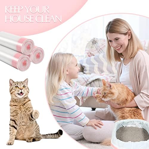30 Count Cat Litter Box Liners Large Drawstring Cat Pan Bags Kitty Litter Box Liners XL Heavy Duty Liner Bags for Pets Cats Litter Box Tray, 36 x 18 Inch - Image 6
