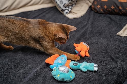 Interactive Catnip Cat Plush Toy, Space Travel Theme, 5‘’, for All Breed Size Cats (4 in 1) - Image 5