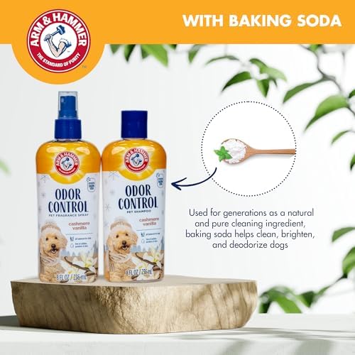 Arm & Hammer Odor Control Pet Grooming Gift Set, Cashmere Vanilla, 8 Fl Oz - Image 3