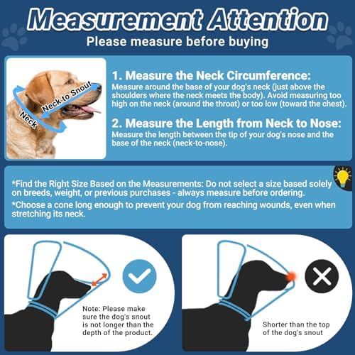 Dog Cone to Stop Licking, Clear Recovery Collar with Detachable Zipper, Sturdy Elizabethan Collar for Large Medium Small Dogs, Soft Adjustable Cone After Surgery Patented, Black L - Image 6