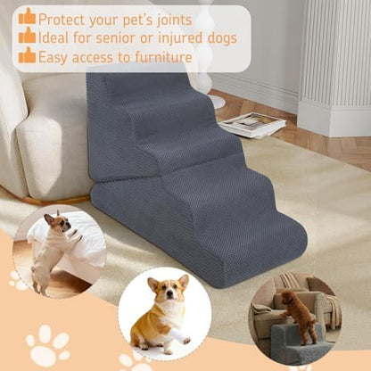 Dog Ramp for Bed, 23" H Dog Stairs for High Bed - Image 3
