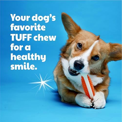 Hartz Chew 'n Clean Tuff Bone Bacon Scented Dental Dog Chew Toy - Large - Image 6