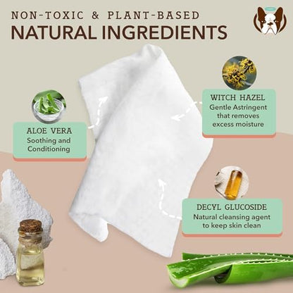Natural Dog Company XL Dog Wipes for Paws and Butt - Hypoallergenic, Biodegradable, Fragrance Free - Large 7×8 inch Grooming Wipes for Dogs Face and Body - Sensitive Skin Pet Wipes - 50 Count - Image 3