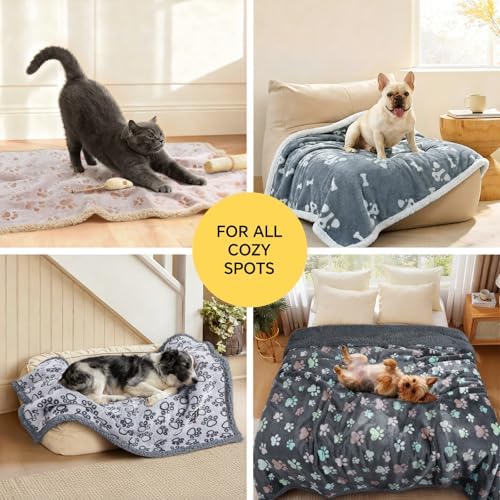 Luciphia Waterproof Dog Blanket Reversible Sherpa Fleece for Small Dogs Cat - Image 4