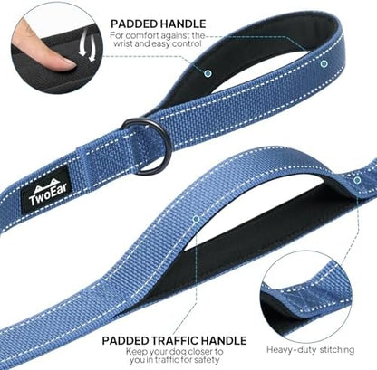 Twoear 5FT 1IN Heavy Duty Dog Leash for Large Dogs with 2 Padded Handles - Image 3