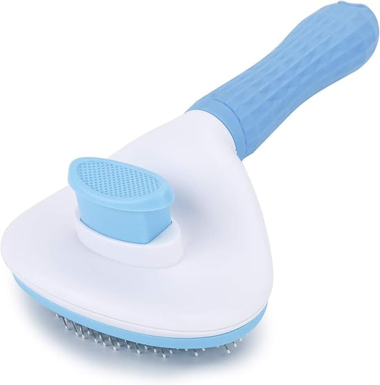 Pet Brush for Cats and Dogs | Self Cleaning Bunny Comb for Cats, Dogs, Bunny | Pet Grooming Brush | Massaging Tool Suitable for Pets with Long or Short Hair