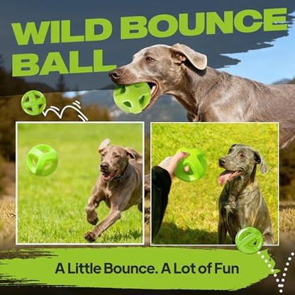 Fida Natural Rubber Dog Balls for Aggressive Chewers, Durable Dog Chew Toys for Large Dogs, Interactive Fetch & Tug of War Toys for Medium Large Breed Non-Toxic Dish Washable,4.5 * 4.5" - Image 5