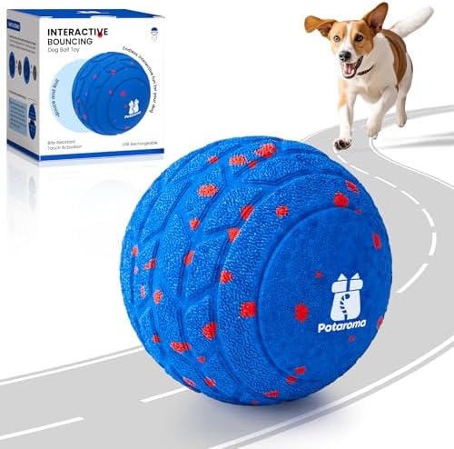 Potaroma Dog Ball Toy, Motion Activated Interactive Bouncing Ball by Potaroma