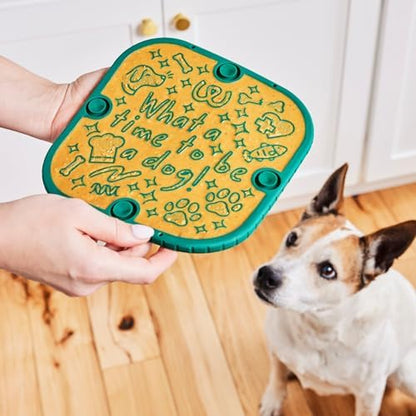 Woof FlipMat, Dual-Sided Dog Lick Mat & Slow Feeder, Green - Image 7