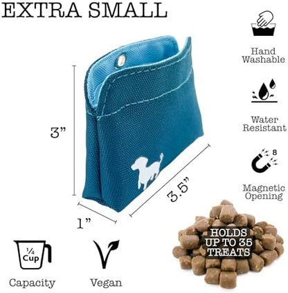 Pocket Sized Dog Treat Pouch - Treat Pouches for Pet Training - Dog Treat Pouch with Magnetic Closure - Dog Walking Treat Bag for Dog Training - Turquoise - Image 3