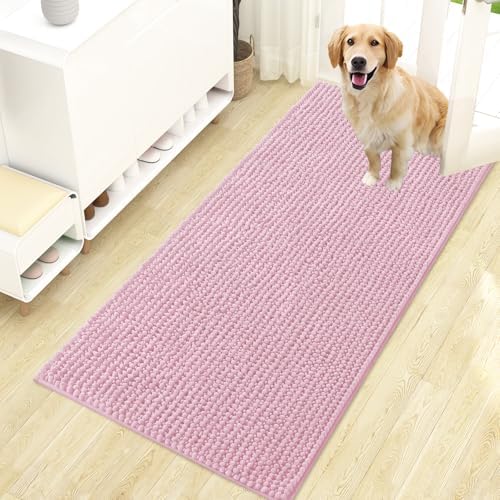 OLANLY Dog Door Mat for Muddy Paws 47x24, Extra Absorbent Chenille Mud Mat by OLANLY