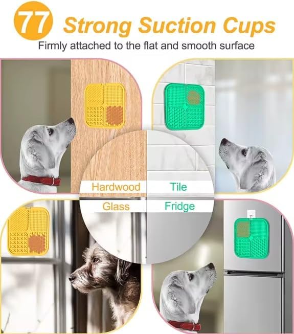 Lick Mat for Dogs and Cats, Food Grade Silicone Slow Feeder Mat with Strong Suction for Grooming, Bathing and Anxiety Relief, BPA-Free Pet Feeding Mat for Dental Care - Image 6