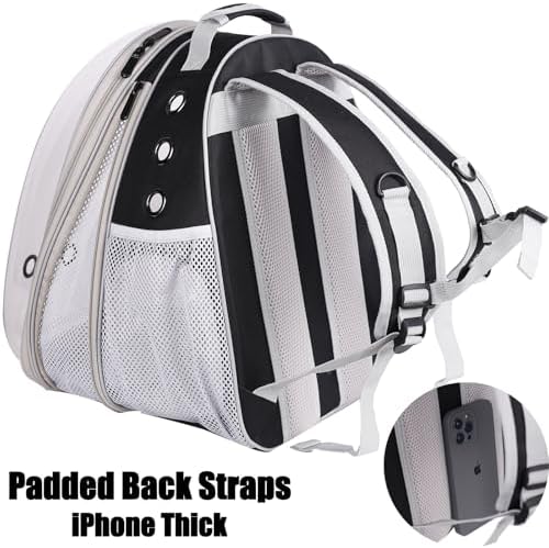 Front Expandable Large Cat Backpack Carrier, Fit up to 20 lbs, Space Capsule Bubble Window Pet Carrier Backpack for Large Fat Cat and Small Puppy - Image 5