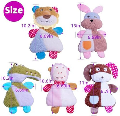 Big 5 Pack Dog Squeaky Toy for Keep Them Busy,Multipack Stuffed Crinkle Puppy Dog Toys Bundle,Chewing Dog Toys for Teething,Suitable for Small,Medium,and Large Dogs Breed - Image 2