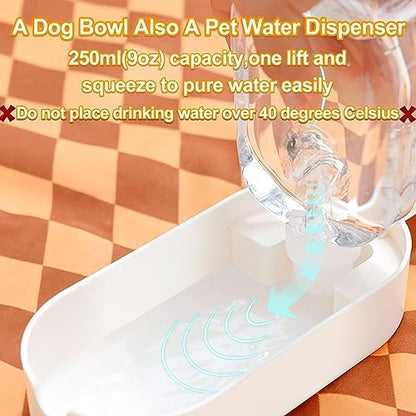 2-in-1 Dog Bowl & Water Bottle, Large Food Container for Dog Treats, Steak, Sticks, Bars - Portable Pet Dispenser for Hiking, Travel (Blue) - Image 4