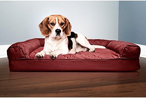 Furhaven Orthopedic Dog Bed for Medium/Small Dogs w/ Removable Bolsters & Washable Cover, For Dogs Up to 35 lbs - Quilted Sofa - Silver Gray, Medium - Image 4